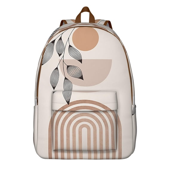 Unisex Vintage Style Bohemian Backpack, Boho Print Zipper Bag with Front Pocket, Durable Rucksack for School College Work Travel, Wonderful Gift