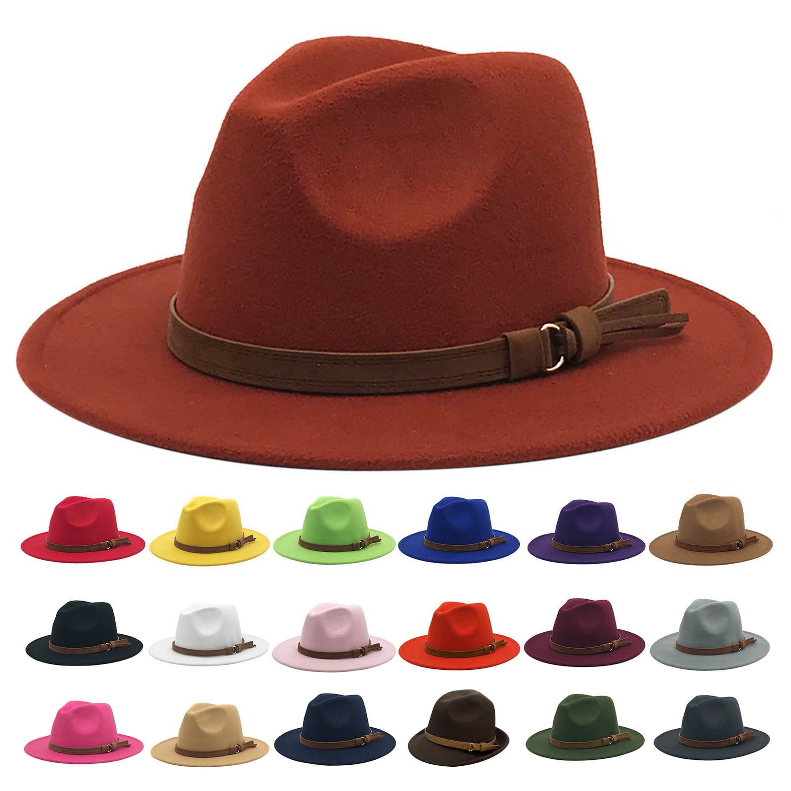 COPY - Wide Brim Belt Buckle Fedora Stetson Tri-City Felt Fedora – McKinney Hat Company main image 2