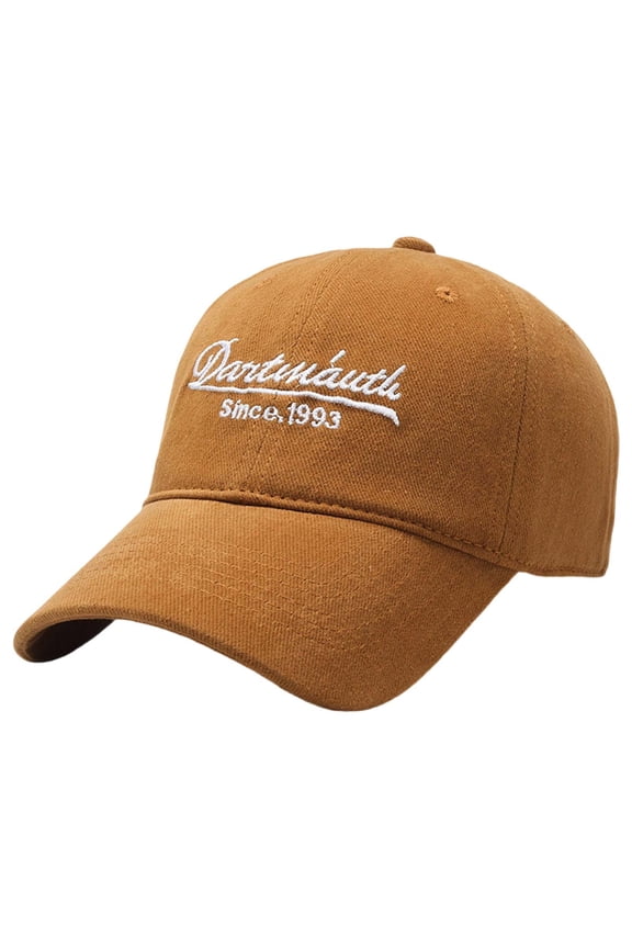 Unisex Visor Hat CQXIDFH Letters Embroidered Curved Brim Baseball Cap, Unisex Cotton Fashion Hat for Spring Summer Outdoor Travel, Sun Visor Hats (Brown, One Size)