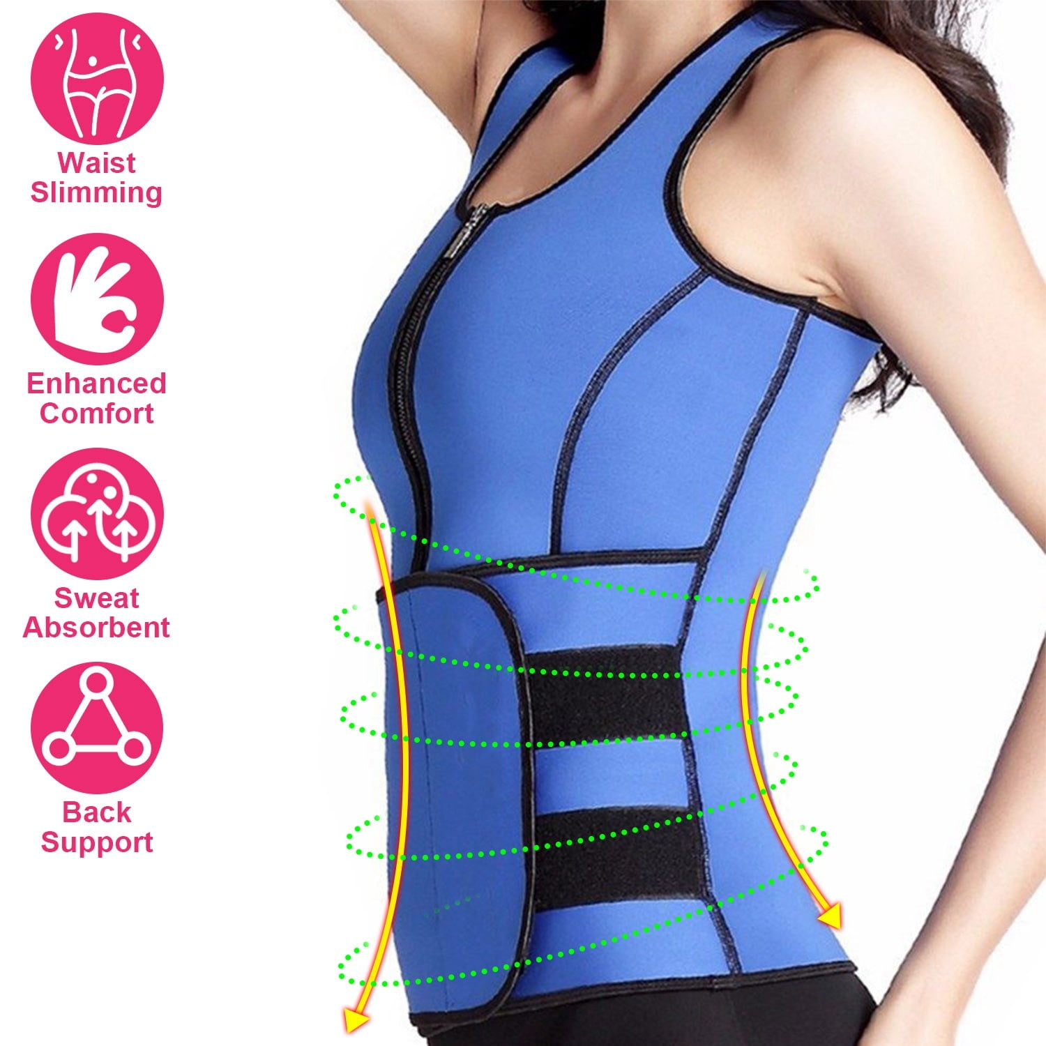 Unisex Waist Trainer for Running Walking and Yoga