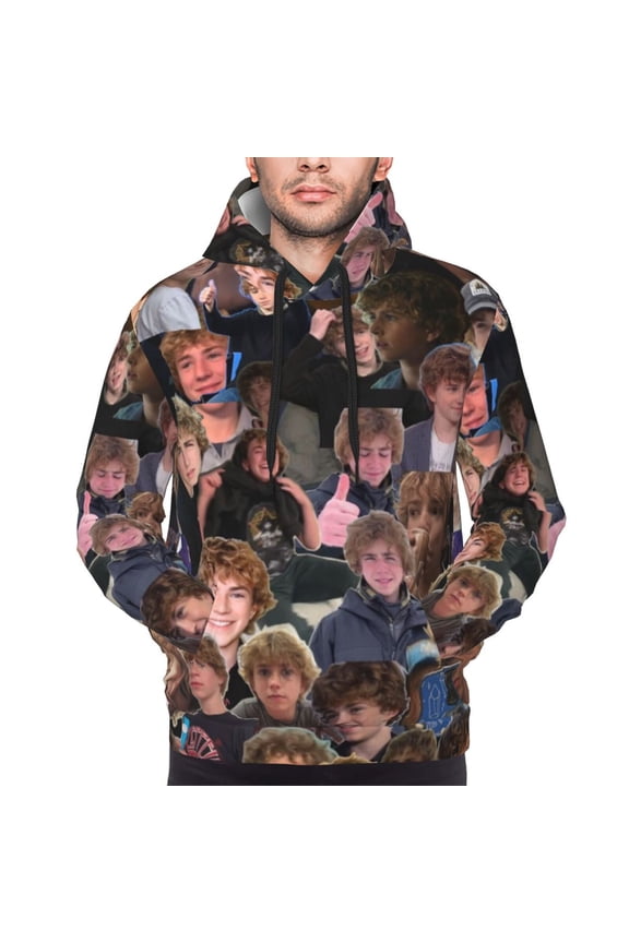 Unisex Walker Scobell Pullover Hoodies 3D Print Novelty Sweatshirts Hoodie with Pocket for Men Women