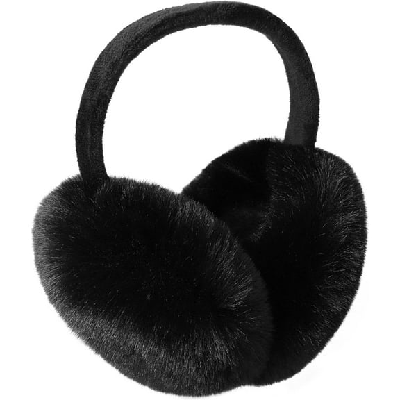 Unisex Warm Faux Furry Winter Outdoor EarMuffs Foldable Ear Warmer