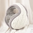 thumbnail image 1 of Unisex Warm Knit Earmuffs Furry Fleece Winter Ear Muffs Foldable Ear Covers Soft Pure Color Ear Warmer for Women Men Outdoor Activities, 1 of 7