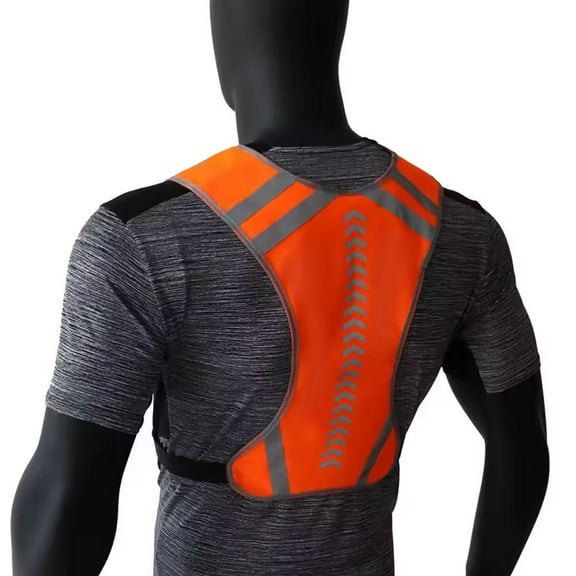 Unisex Warning Night Running Cycling Safety High Visibility Reflective Vest Jacket