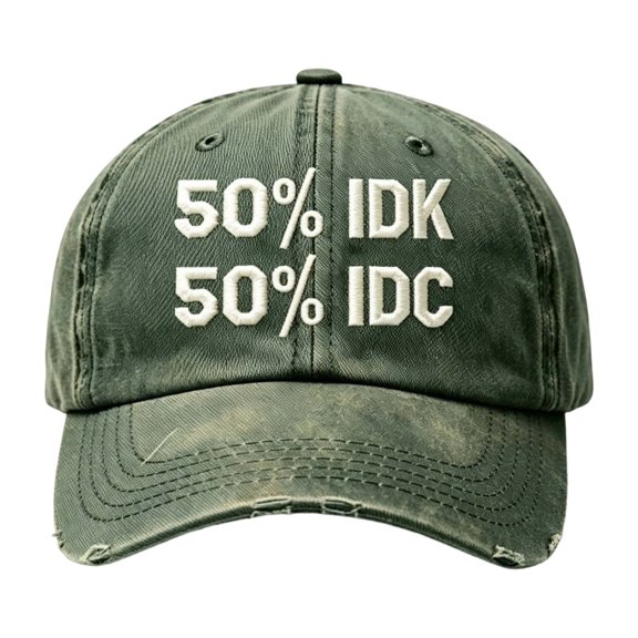 Unisex Washed Baseball Cap with Embroidered Lettering, Adjustable Twill Dad Hat for Casual Everyday Outdoor Wear