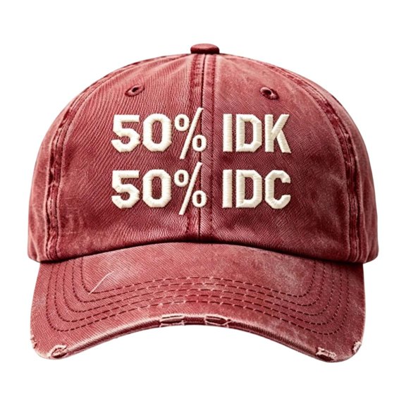 Unisex Washed Baseball Cap with Embroidered Lettering, Adjustable Twill Dad Hat for Casual Everyday Outdoor Wear