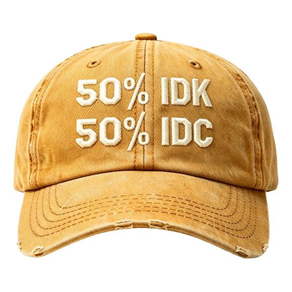Unisex Washed Baseball Cap with Embroidered Lettering, Adjustable Twill Dad Hat for Casual Everyday Outdoor Wear