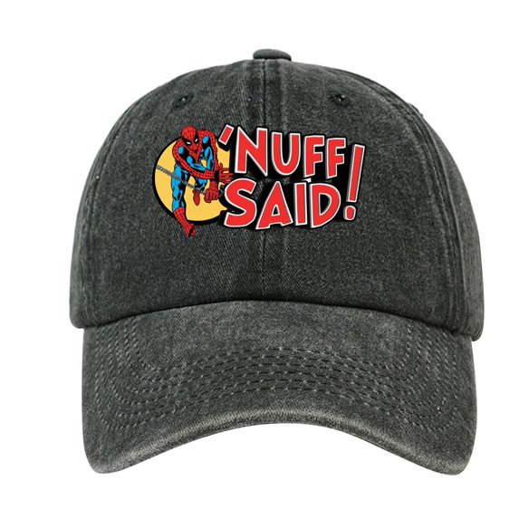 Unisex Washed Cotton Superhero Baseball Cap Spider Graphic Printed Retro Sunshade Dad Hat Outdoor Casual Streetwear Accessories