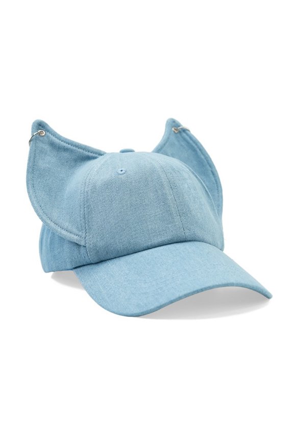 Unisex Washed Denim Baseball Cap Dog Ear Hat Adjustable Casual Outdoor Dad Hat