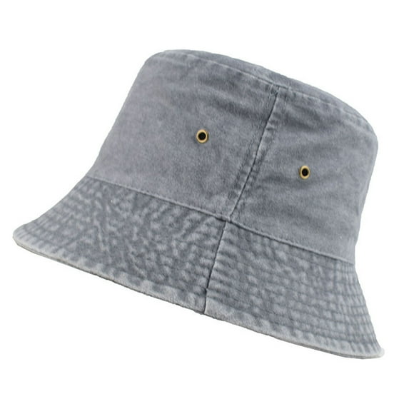 Unisex Washed Denim Bucket Hat Adjustable Lightweight Design for Casual Outdoor Activities and Sun Comfortable Fit for All Seasons