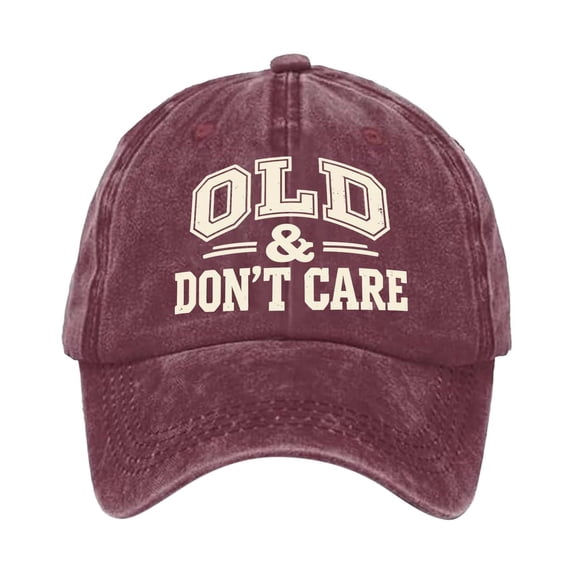 Unisex Washed Soft Baseball Cap Letter Print Outdoor Sunshade Cap Casual Sports Dad Hat Red