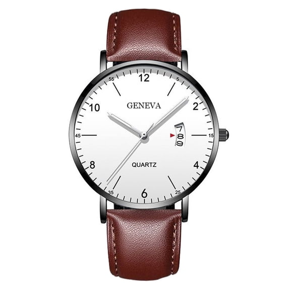 Unisex Watch, Mens Watches Ultra-Thin Minimalist Quartz Wristwatch with Date Window Watches for Men, Leather Strap Watches for Women & Men Watch