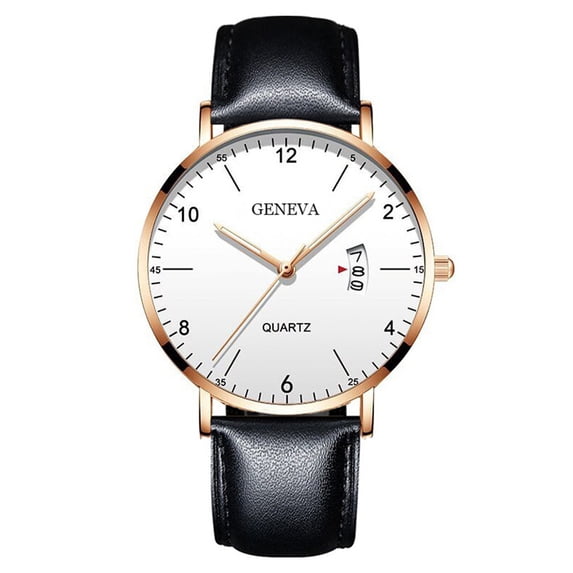Unisex Watch, Mens Watches Ultra-Thin Minimalist Quartz Wristwatch with Date Window Watches for Men, Leather Strap Watches for Women & Men Watch