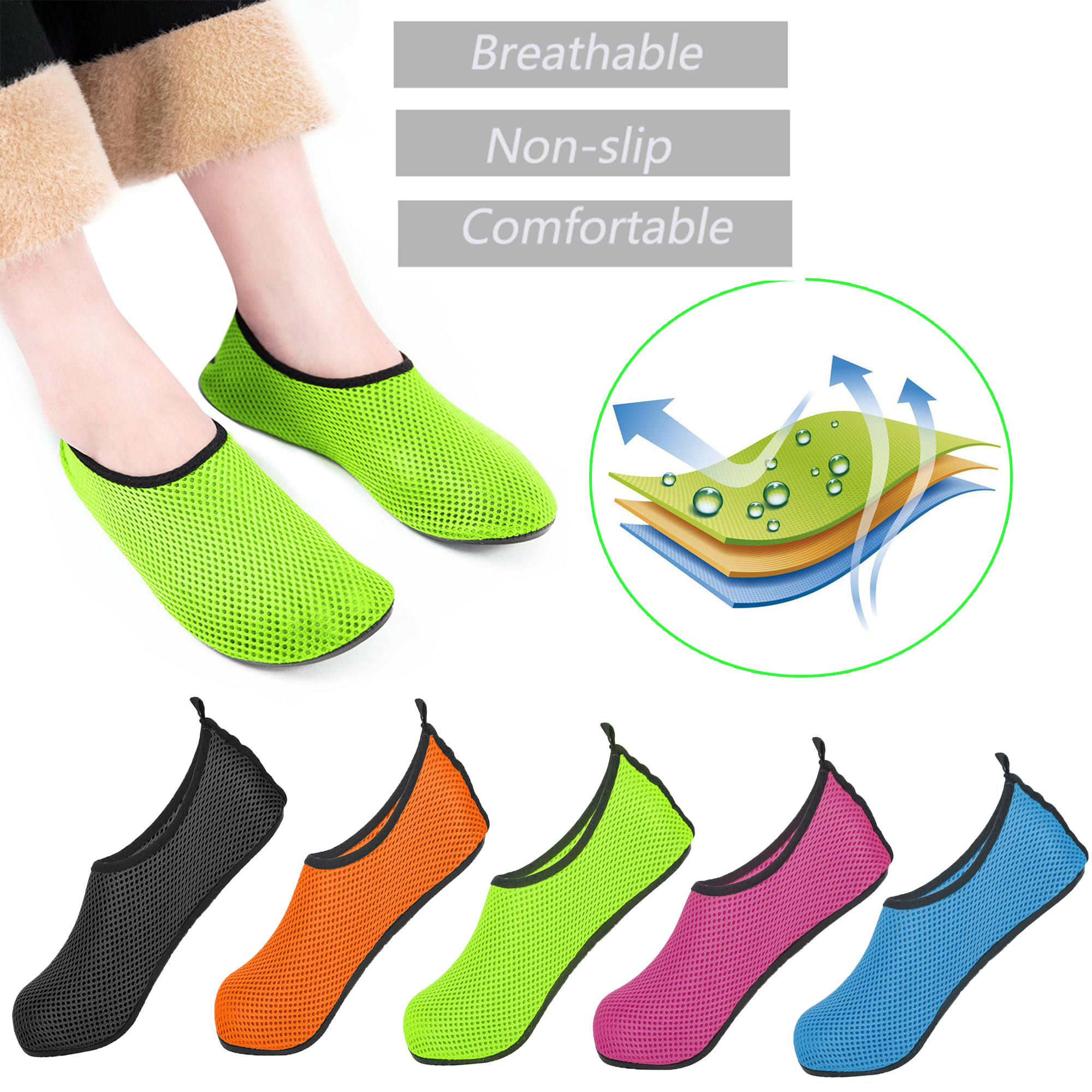Unisex Water Shoes Barefoot Shoes Quick Dry Aqua Socks for Outdoor Beach Walking, Swiming, Surfing, Snorkeling,Yoga for Teenager and Adult - image 1 of 7