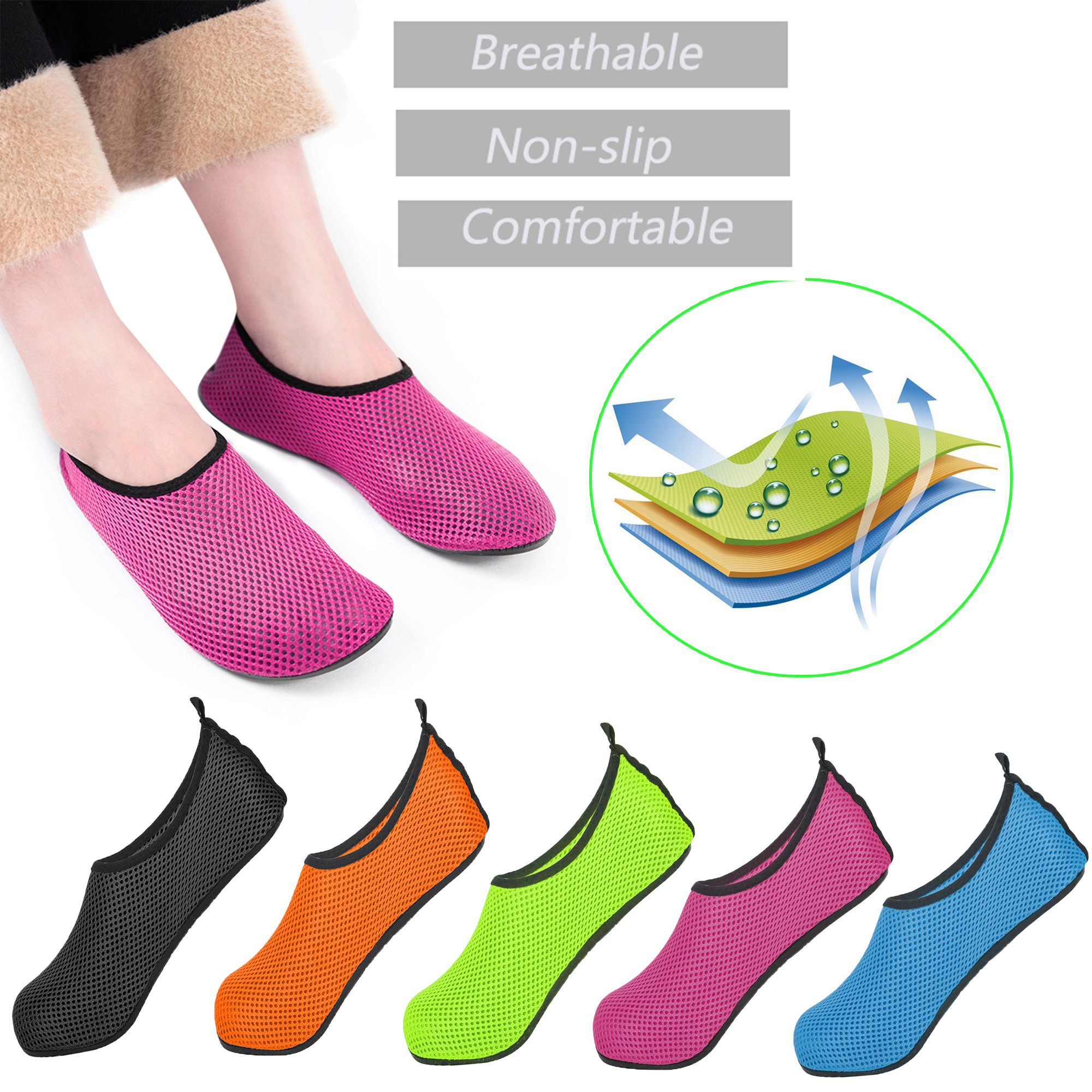 Unisex Water Shoes Barefoot Shoes Quick Dry Aqua Socks for Outdoor Beach Walking, Swiming, Surfing, Snorkeling,Yoga for Teenager and Adult - image 1 of 8