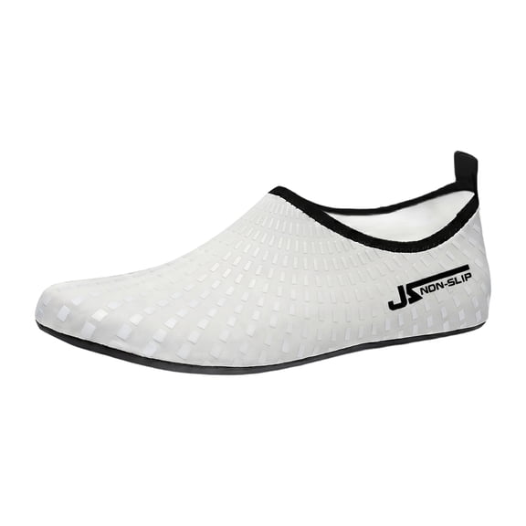 Unisex Water Shoes Slip on Barefoot Wading Socks Non Slip Quick Drying Lightweight Footwear for Swim Pool Beach Surf River White Size 9