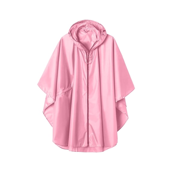 Unisex Waterproof Hooded Rain Poncho Jacket with Pockets for Women Men Adults Outdoor Camping Hiking Travel