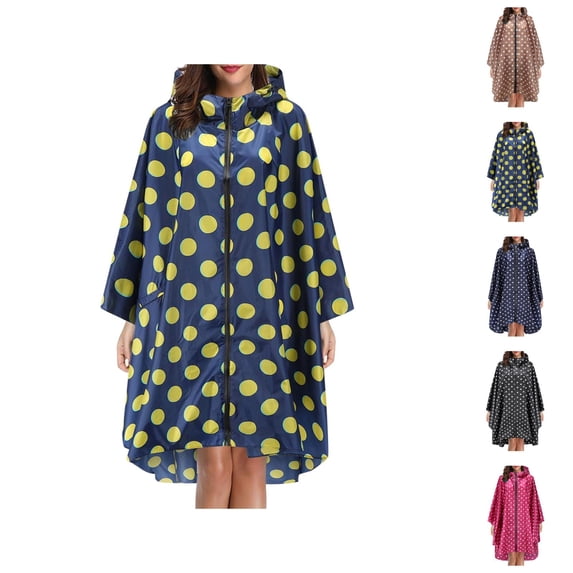 Unisex Waterproof Rain Jacket Hooded Lightweight Raincoat with Pockets, Windproof Outdoor Travel Hiking Rain Wear