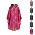thumbnail image 1 of Unisex Waterproof Rain Jacket Hooded Lightweight Raincoat with Pockets, Windproof Outdoor Travel Hiking Rain Wear, 1 of 9