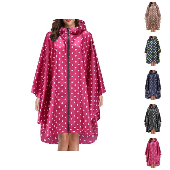 Unisex Waterproof Rain Jacket Hooded Lightweight Raincoat with Pockets, Windproof Outdoor Travel Hiking Rain Wear