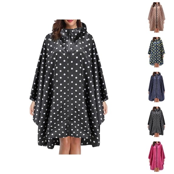 Unisex Waterproof Rain Jacket Hooded Lightweight Raincoat with Pockets, Windproof Outdoor Travel Hiking Rain Wear