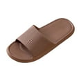 thumbnail image 1 of Unisex Waterproof Slides, EVA House Slippers Slip-Resistant Indoor Outdoor, Lightweight Brown Comfort Slides for Men and Women,Size 38, 1 of 8