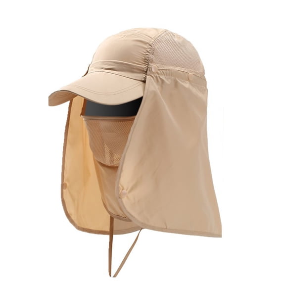 Unisex Waterproof UV Protection Breathable Baseball Hat Cap with Face Neck Flap