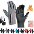 thumbnail image 1 of Unisex Waterproof & Windproof Thermal Non-Slip Gloves,Winter Warm Touchscreen Sports Glove Cold Weather for Outdoor Cycling(Gray,Medium), 1 of 7