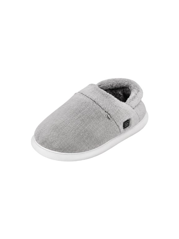 Unisex Wearable Heated Shoes, Plug-In Foot Warmer with Full-Wrap Plush, Walkable Closed-Toe Design for Home Office Cold Weather