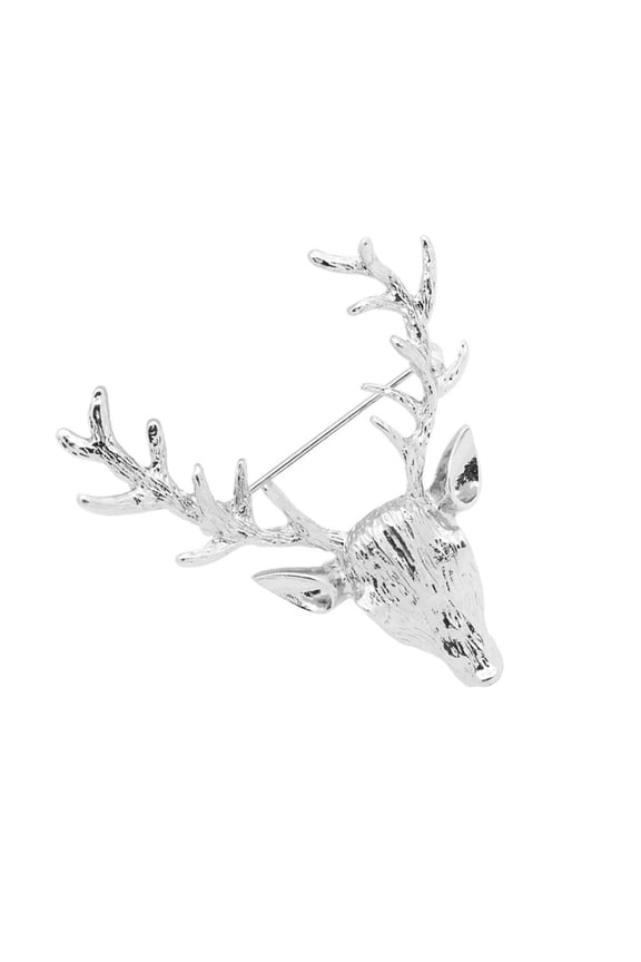 Unisex Wedding Brooch Button Handmade Deer Head Shaped Long Pins Christmas