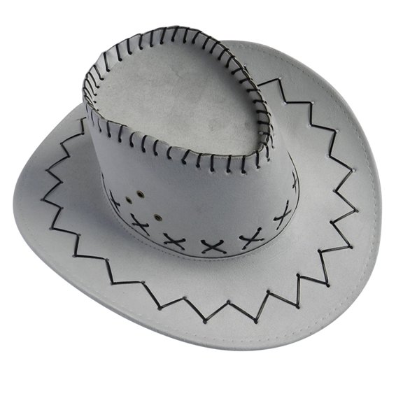 Unisex Western Cowboy Hat Solid Color Ethnic Style Shapeable Wide Brim Adjustable Foldable Daily Sun Shade Hat