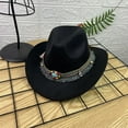 thumbnail image 1 of Celivon Unisex Western Cowboy Hat Summer Casual Wide Brim Travel Loose Cap Baseball Fedoras, 1 of 5