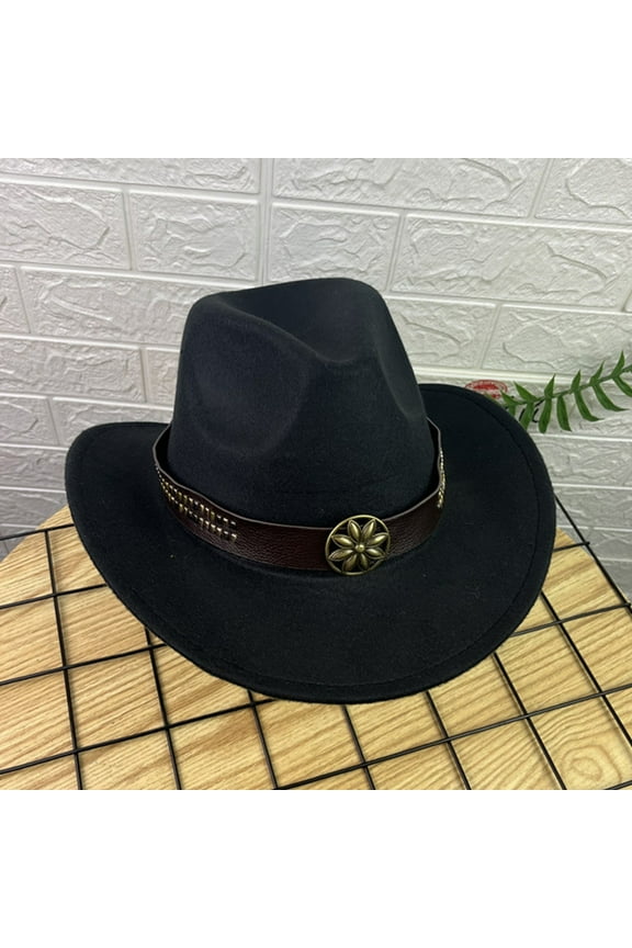 Unisex Western Cowboy Hat Summer Casual Wide Brim Travel Loose Cap