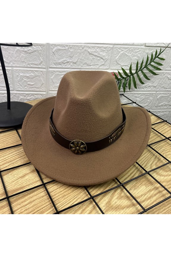 Unisex Western Cowboy Hat Summer Casual Wide Brim Travel Loose Cap