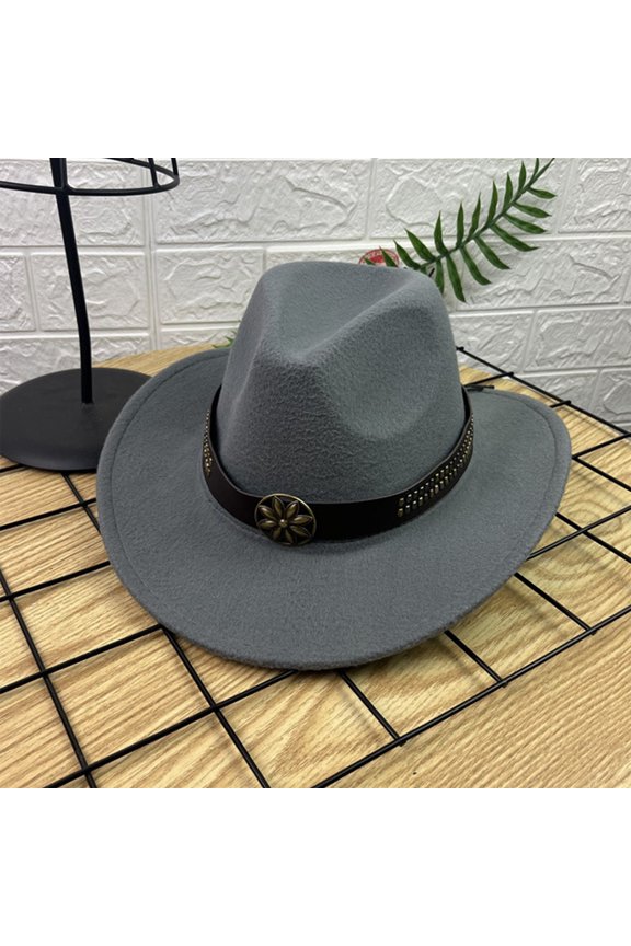 Unisex Western Cowboy Hat Summer Casual Wide Brim Travel Loose Cap