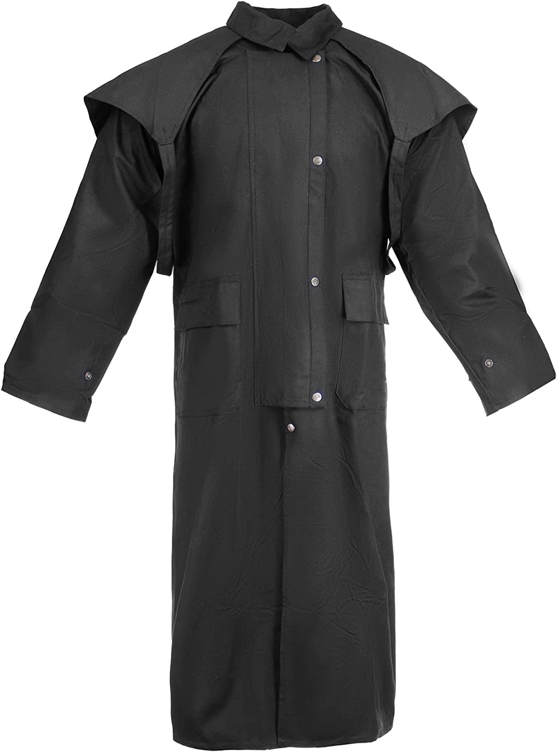 Unisex Western Oilskin Waterproof Duster Coat