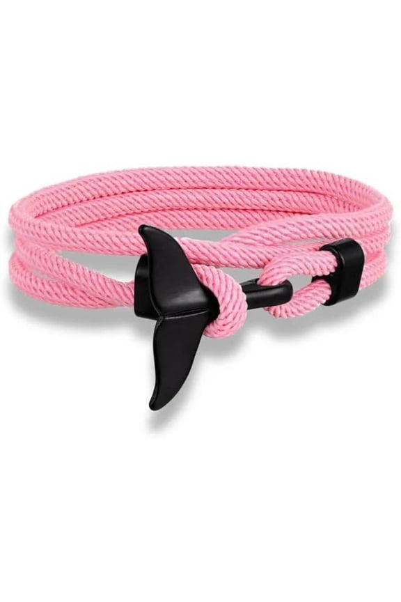 Unisex Whale Tail Rope Bracelet, Adjustable Beach Style Gift for Couples