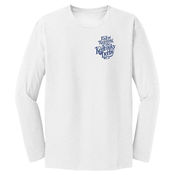 Unisex White 152nd Kentucky Derby Art of the Derby Poster Long Sleeve T-Shirt
