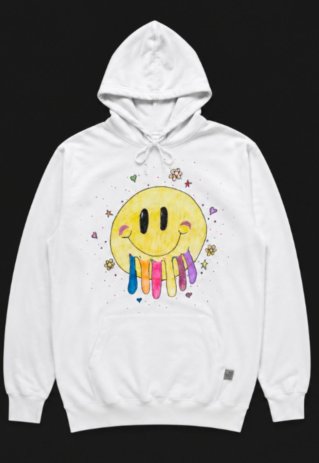 トップス Happy Face Printed Hoodie Shop Smiley Face Hoodies for All Styles