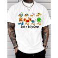 thumbnail image 1 of Unisex White Print Tshirt Graphic Tees Shirts Silly Goose Duck Cartoon Humor S-5XL Tops, 1 of 5