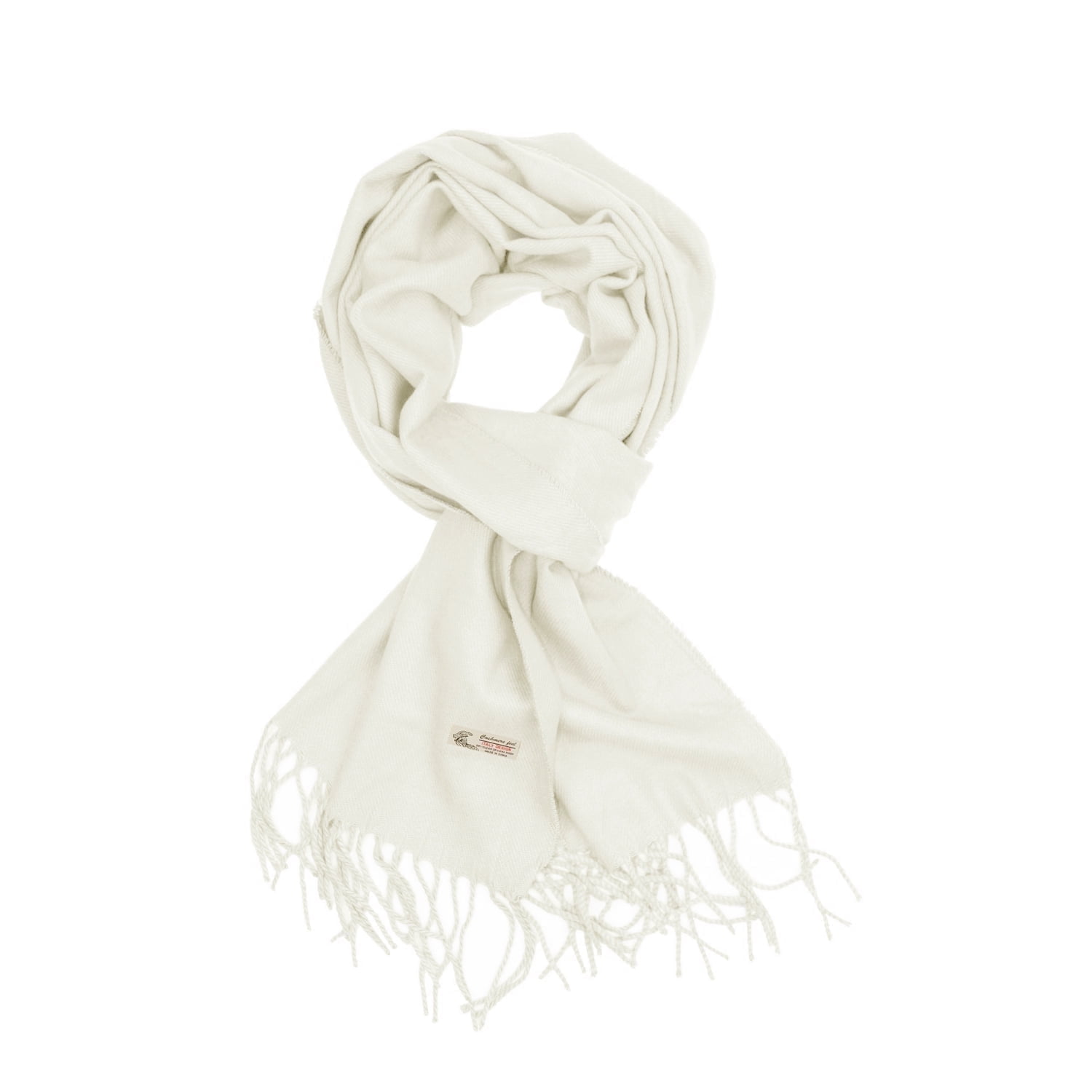 TZ Promise Men Women's White Scarves Solid Plain Classic Soft Long