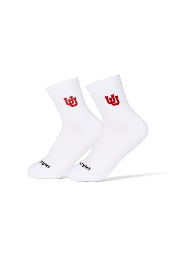Unisex Del Campo White Utah Utes Quarter-Length Socks