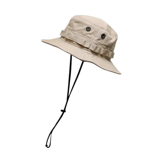 Unisex Wide Brim Boonie Hat, Breathable Jungle Sun Hat for Fishing Hunting Hiking, Summer Outdoor Gear, Perfect Adventure Gift(One Size,Khaki)