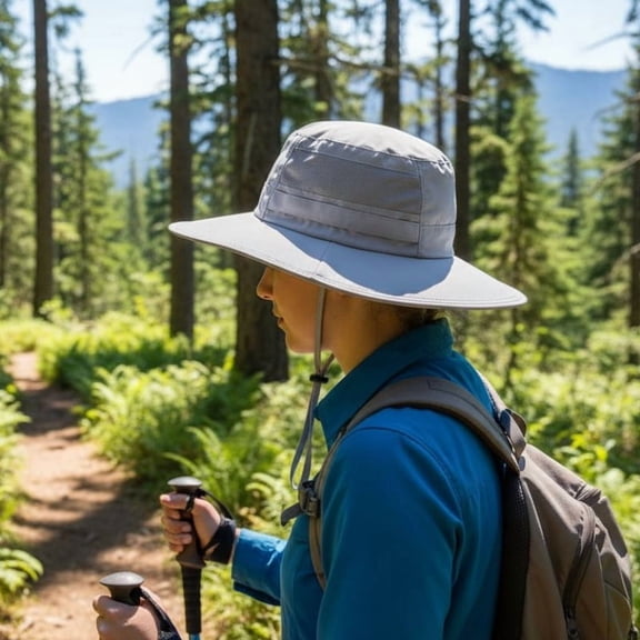 Unisex Wide Brim Boonie Hat – UPF 50  Waterproof & Packable for Fishing, Hiking, and Beach Activities