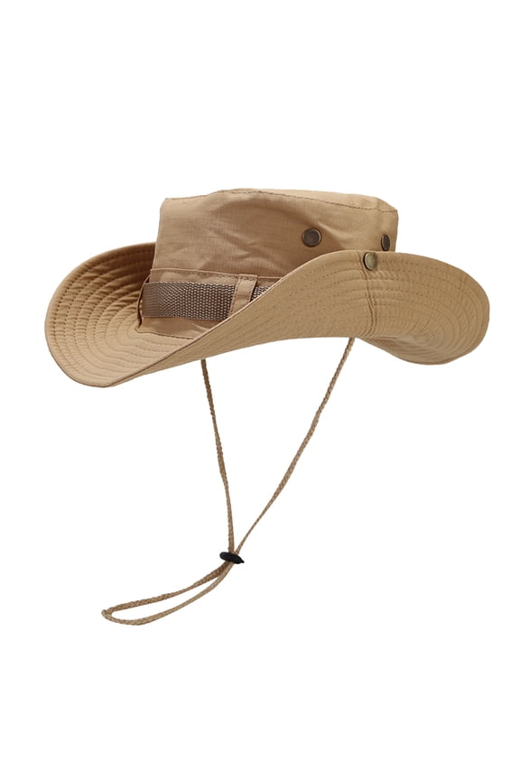 Unisex Wide Brim Boonie Hat with Adjustable Strap, Quick Dry Sun Hat for Hiking Camping Fishing
