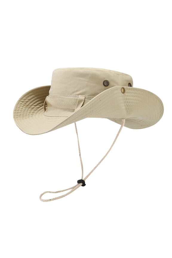 Unisex Wide Brim Boonie Hat with Adjustable Strap, Quick Dry Sun Hat for Hiking Camping Fishing