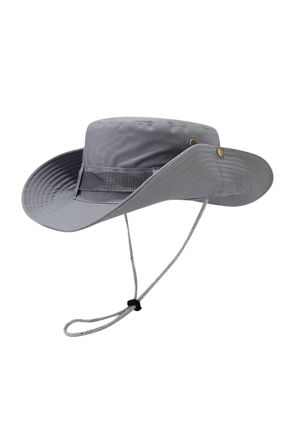 Unisex Wide Brim Boonie Hat with Adjustable Strap, Quick Dry Sun Hat for Hiking Camping Fishing
