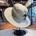 thumbnail image 1 of Unisex Wide Brim Bucket Hat, UPF 50+ Sun Protection with Adjustable Chin Strap, Summer Sun Hat for Beach, Gardening, Fishing, and Outdoor Activities for Men and Women-Khaki, 1 of 3