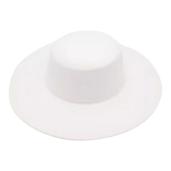 Unisex Wide Brim Felt Fedora Hat Classic Flat Top Vintage Style Hat Structured Crown Fashion Accessory for Men Women