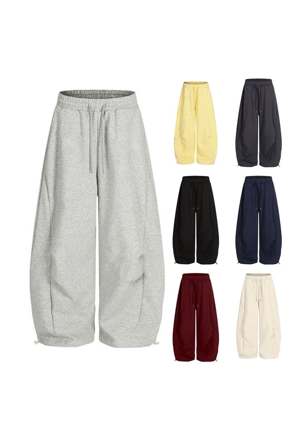 Unisex Wide Leg Sweatpants,Relaxed Fit Lounge Pants for Men & Women|Comfy Oversized Joggers with Unique Hem,Soft Casual Pants for Everyday Wear
